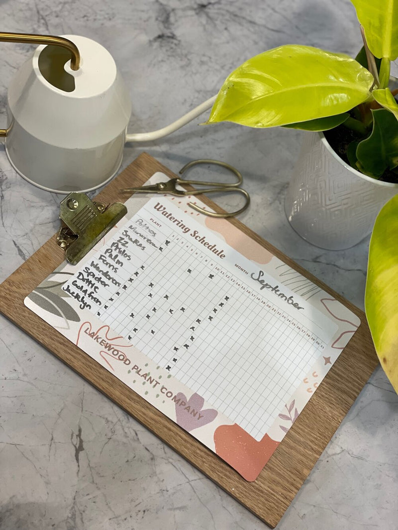 Plant Watering Schedule Notepad